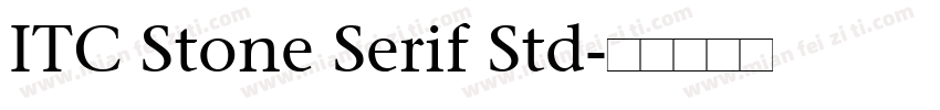 ITC Stone Serif Std字体转换